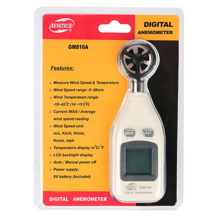 BENETECH Digital Electronic Anemometer (GM816A), GM816A