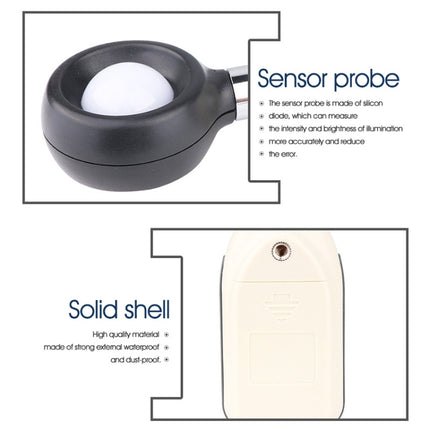 BENETECH Digital Light Lux Meter for Factory / School / House Various Occasion, Range: 0-200,000 Lux (GM1010), GM1010