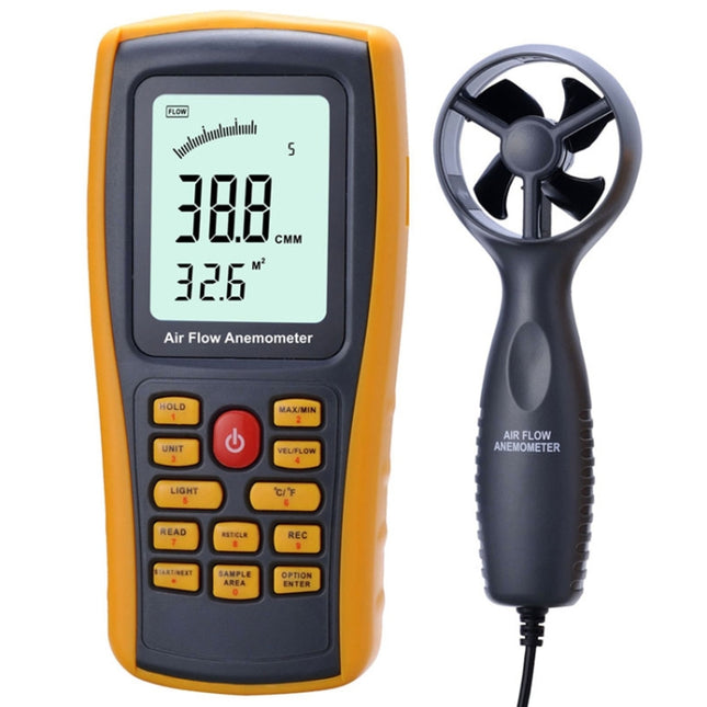 BENETECH GM8902 2,6 Zoll LCD-Bildschirm Digitales Windgeschwindigkeitsmessgerät Anemometer, GM8902
