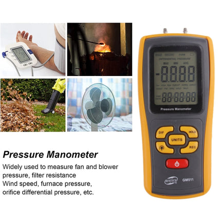 BENETECH GM511 LCD Display Pressure Manometer