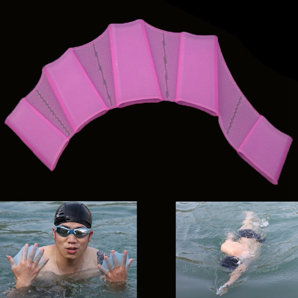 Silicone Swimming Web Fins Hand Flippers Training Gloves, M