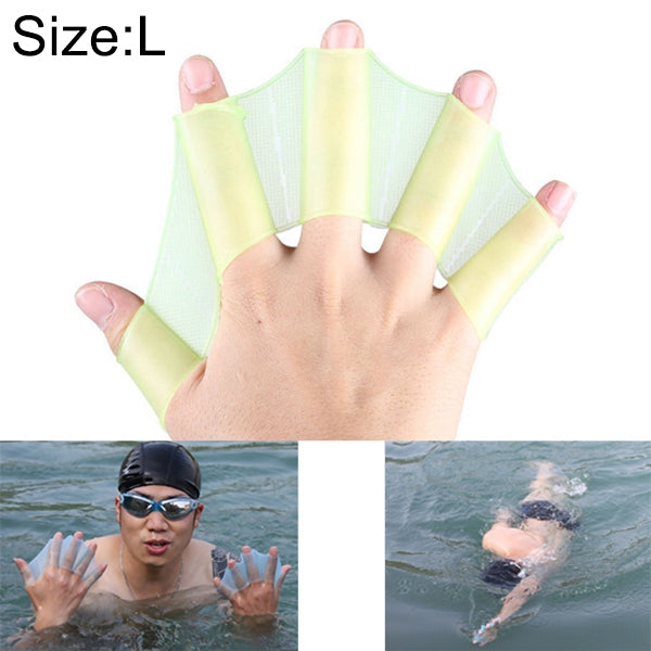 Silicone Swimming Web Fins Hand Flippers Training Gloves, L, Size: L Blue, Size: L Magenta, Size: L Green