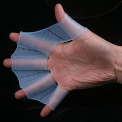 Silicone Swimming Web Fins Hand Flippers Training Gloves, L, Size: L Blue, Size: L Magenta, Size: L Green