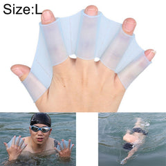 Silicone Swimming Web Fins Hand Flippers Training Gloves, L, Size: L Blue, Size: L Magenta, Size: L Green
