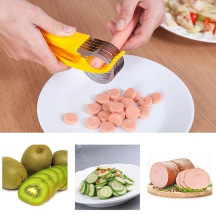 LsCook Kitchen Tool Banana Slicer Cutter Chopper for Fruit Salad, Banana Slicer