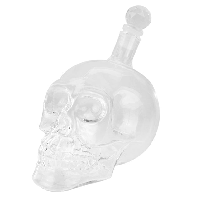 Crystal Glass Skull Bottle for Vodka & Whiskey & Beer Liqueur & Red Wine & Other Beverage, 1000ML