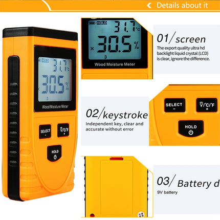 GM630 Digital Wood Moisture Meter with LCD