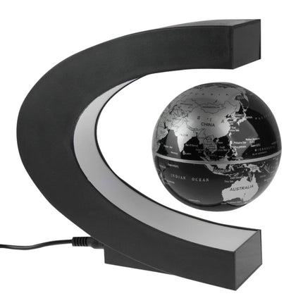 Electronic Magnetic Floating Globe with Multicolor LED, Black
