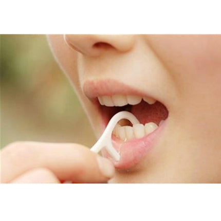 50 PCS Tooth Pick with Thread Wide Type ABS Dental Floss