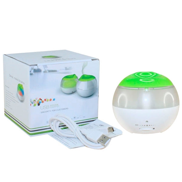 USB Air Humidifier with Mini Red Indicator and Vapour Amount Regulating Switch (White + Green), USB Air Humidifier