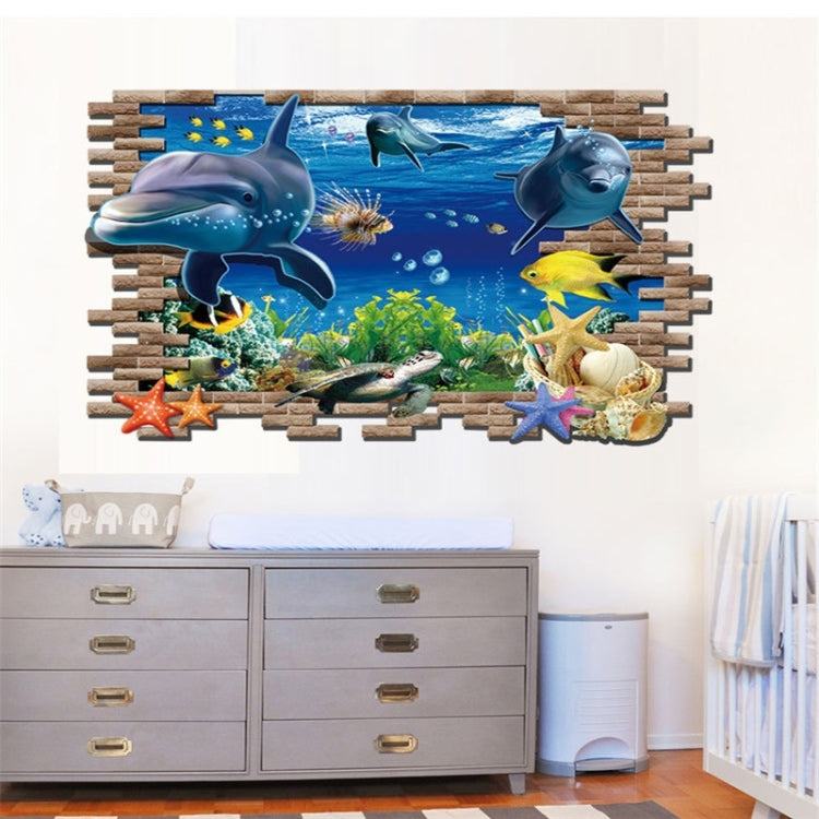 3D Underwater World Creative Fashion Wall Stickers, Size: 60cm x 90cm, Underwater World