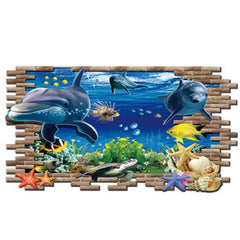 3D Underwater World Creative Fashion Wall Stickers, Size: 60cm x 90cm, Underwater World