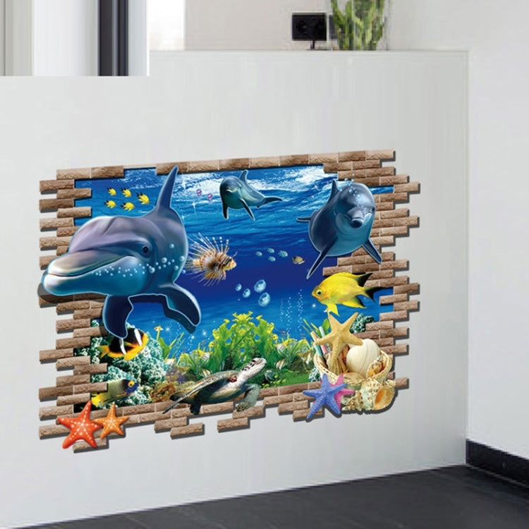 3D Underwater World Creative Fashion Wall Stickers, Size: 60cm x 90cm, Underwater World