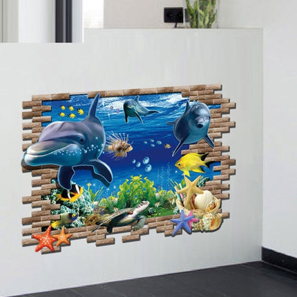 3D Underwater World Creative Fashion Wall Stickers, Size: 60cm x 90cm