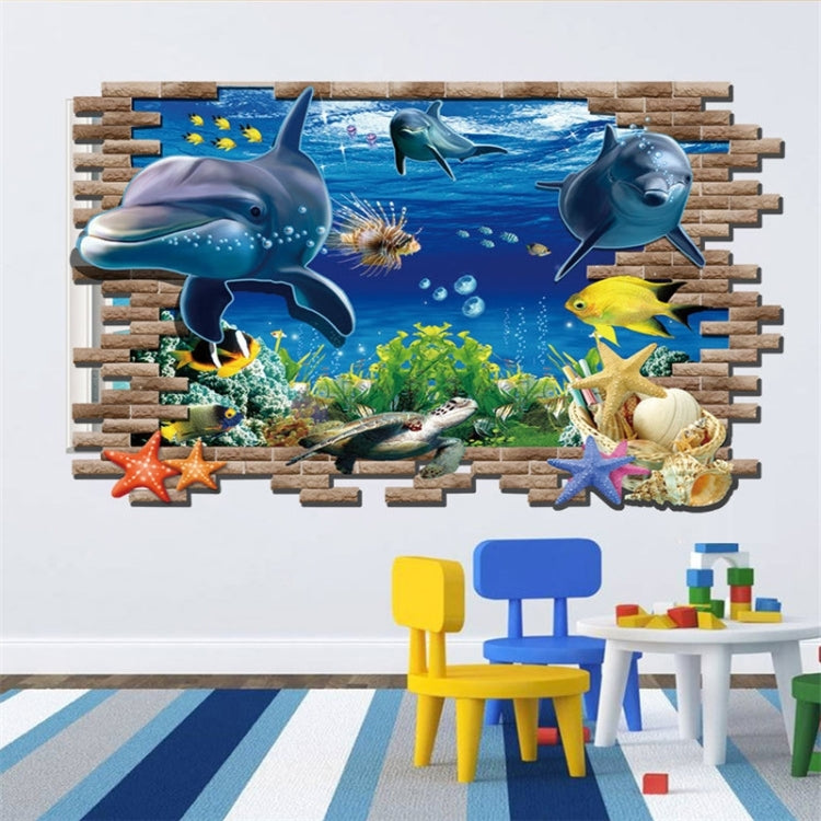 3D Underwater World Creative Fashion Wall Stickers, Size: 60cm x 90cm, Underwater World