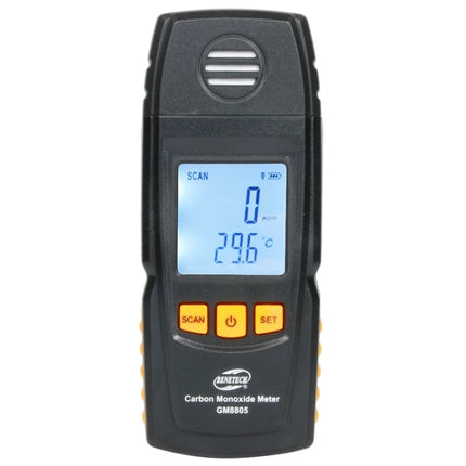 BENETECH GM8805 LCD Display Handheld Carbon Monoxide CO Monitor Detector Meter Tester, Measure Range: 0-1000ppm