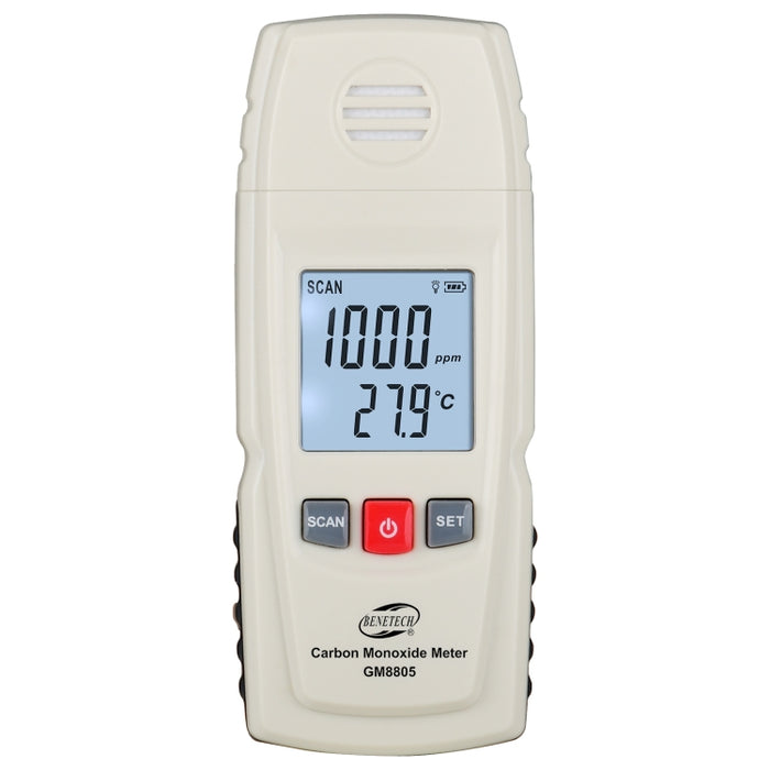 BENETECH GM8805 LCD Display Handheld Carbon Monoxide CO Monitor Detector Meter Tester, Measure Range: 0-1000ppm