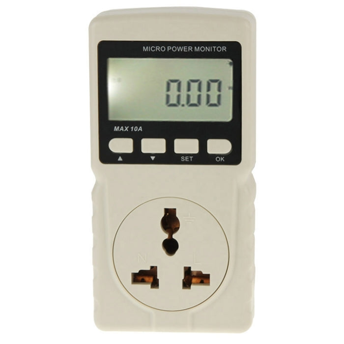 Medidor de energía con microcontrolador y pantalla LCD GM86 de Benetech, máx. 10 A, enchufe de la UE