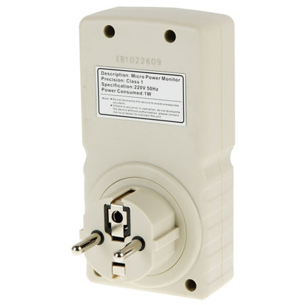 BENETECH GM86 LCD-Display MAX 10A Mikro-Leistungsmonitor Energiemessgerät, EU-Stecker