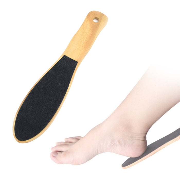 Double Sided Emery Wooden Board Foot Massager Random Color Delivery