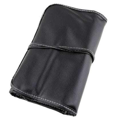 24 PCS Horse Hair Wooden Handle Cosmetic Brush Set with Black Leather Bag