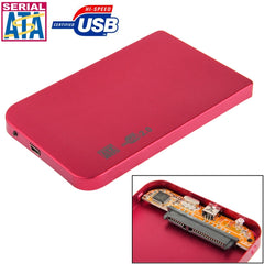 2.5 inch SATA HDD External Case, Size: 126mm x 75mm x 13mm , SATA (Black), SATA (Silver), SATA (Blue), SATA (Red)