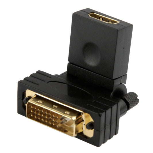 360 Degree Rotation Gold Plated DVI 24+1 Pin Male to 19 Pin HDMI Female Adapter, DVI 24+1Pin Male to HDMI Female