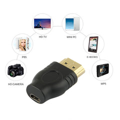 Gold Plated HDMI 19 Pin Male to Micro HDMI Female Adapter, HDMI Male to Micro HDMI Female