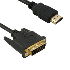 1.8m HDMI (Type-A) Male to DVI 24+1 Pin Male Adapater Cable