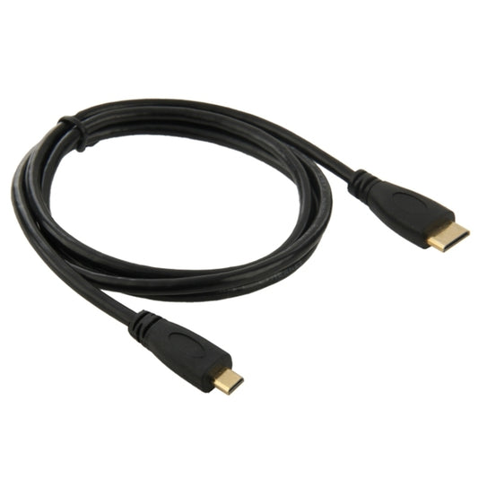 1m Mini HDMI Male to Micro HDMI Male Adapter Cable, Mini HDMI Male, Length: 1m