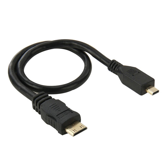 30cm Mini HDMI Male to Micro HDMI Male Adapter Cable, Micro HDMI Male, Length: 30cm