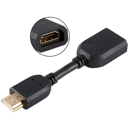 10 cm HDMI 19 Pin Stecker auf HDMI 19 Pin Buchse (AM-AF) Anschlussadapterkabel, HDMI AM auf AF