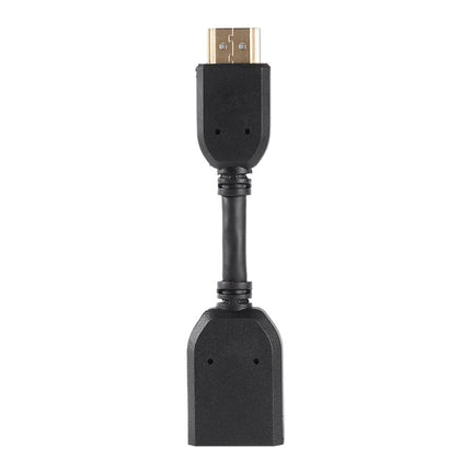 10 cm HDMI 19 Pin Stecker auf HDMI 19 Pin Buchse (AM-AF) Anschlussadapterkabel, HDMI AM auf AF