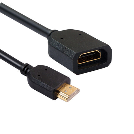 10 cm HDMI 19 Pin Stecker auf HDMI 19 Pin Buchse (AM-AF) Anschlussadapterkabel, HDMI AM auf AF