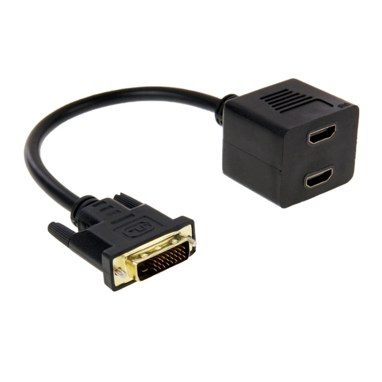 29.5cm DVI 24+1 Pin Male to 2 x HDMI Female Splitter Cable, DVI 24+1 Pin Male to 2 x HDMI Female