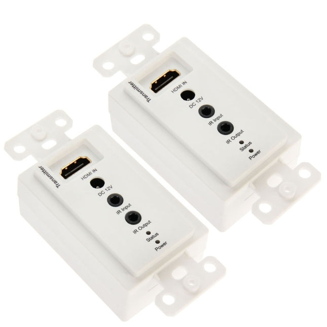 HDMI Single Cat5e / 6 50 Meters Wall Plate Extender, EU Plug