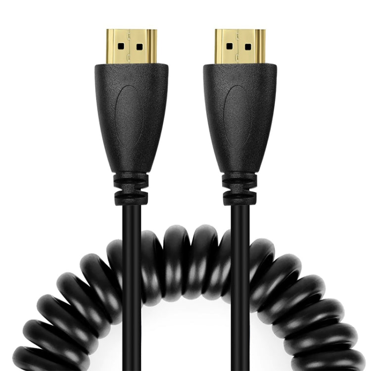 1.4 Version, Gold Plated 19 Pin HDMI Male to HDMI Male Coiled Cable, Support 3D / Ethernet, Length: 60cm (can be extended up to 2m), HDMI AM to AM