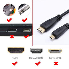 1.4 Version, Gold Plated Micro HDMI Male to HDMI Male Coiled Cable, Support 3D / Ethernet, Length: 60cm (can be extended up to 2m), Micro HDMI AM to HDMI AM