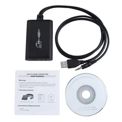 USB 2.0 to HDMI HD Video Leader for HDTV, Support Full HD 1080P, USB 2.0