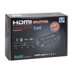 1080P 1x4 HDMI Splitter, 1.4 Version, EU Plug, 1x4 HDMI V1.3