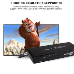 5 Ports Full HD 1080P HDMI Switch with Switch & Remote Controller, 1.3 Version (5 Ports HDMI Input, 1 Port HDMI Output), 1.3 Version