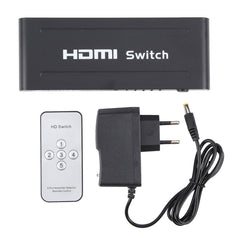 Full HD 1080P 5 Ports HDMI Switch with Remote Control & LED Indicator, With LED Indicator