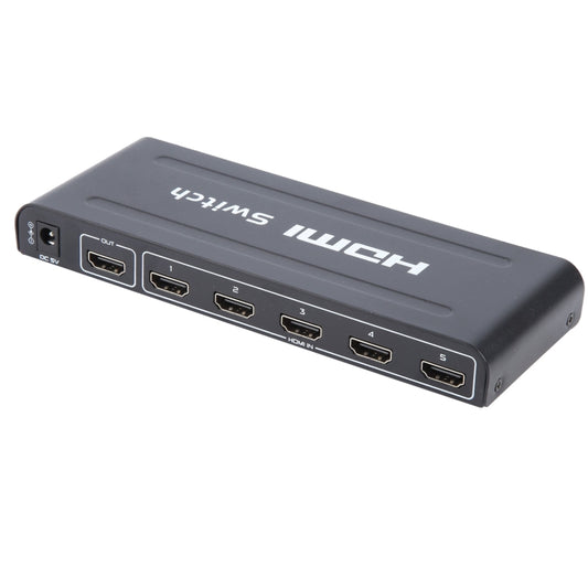 Full HD 1080P 5 Ports HDMI Switch with Remote Control & LED Indicator, With LED Indicator