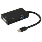 Mini DP to HDMI+VGA+DVI (Black) / Black