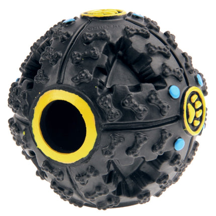 Pet Dog and Cat Food Dispenser Squeaky Giggle Quack Sound Training Toy Chew Ball