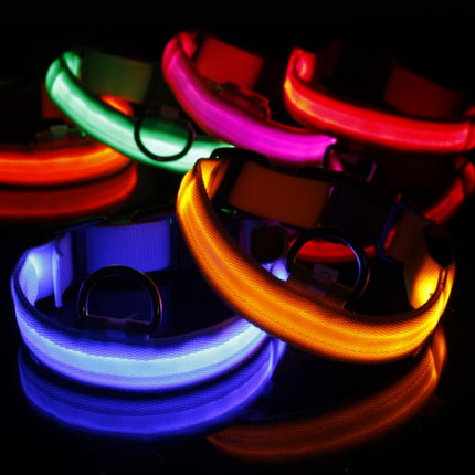 Collar para perro con luz LED intermitente ajustable de 3 modos, talla: S, talla: S, talla: M, talla: L, talla: XL