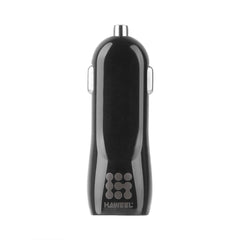 HAWEEL High Quality 2.1A + 1A Dual USB Ports Car Charger, HK Black