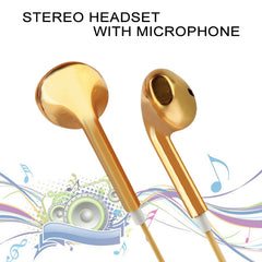 3.5mm Stereo Electroplating Wire Control Earphone for Android Phones / PC / MP3 Player / Laptops