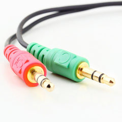 17cm 3.5mm Jack Microphone + Earphone Cable, Compatible with Phones, Tablets, Headphones, MP3 Player, Car/Home Stereo & More