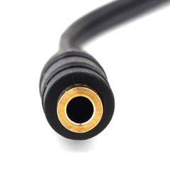 17cm 3.5mm Jack Microphone + Earphone Cable, Compatible with Phones, Tablets, Headphones, MP3 Player, Car/Home Stereo & More